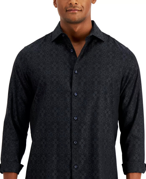 Men's Regular-Fit Medallion-Print Shirt, Created for Modazone Black Cbo - 3