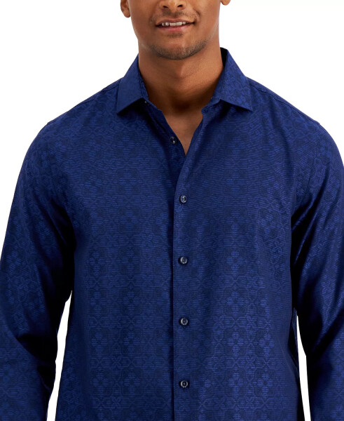 Men's Regular-Fit Medallion-Print Shirt, Created for Modazone Navy Cbo - 3