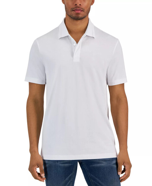 Men's Regular-Fit Mercerized Polo Shirt, Created for Modazone Bright White - 1