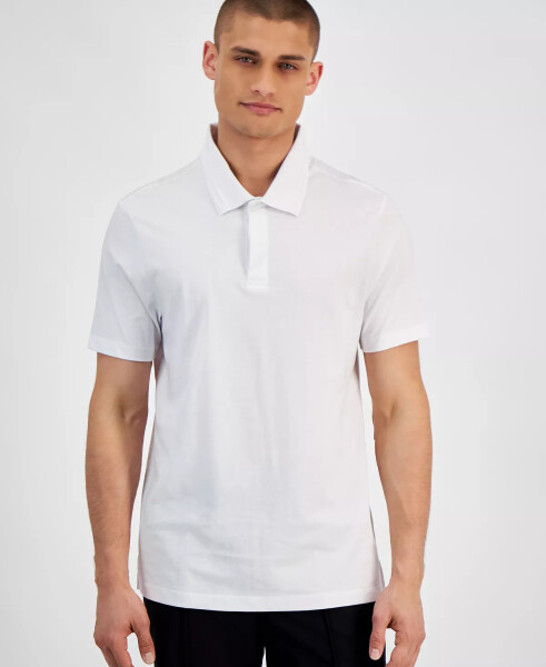 Men's Regular-Fit Mercerized Polo Shirt, Created for Modazone Bright White - 3