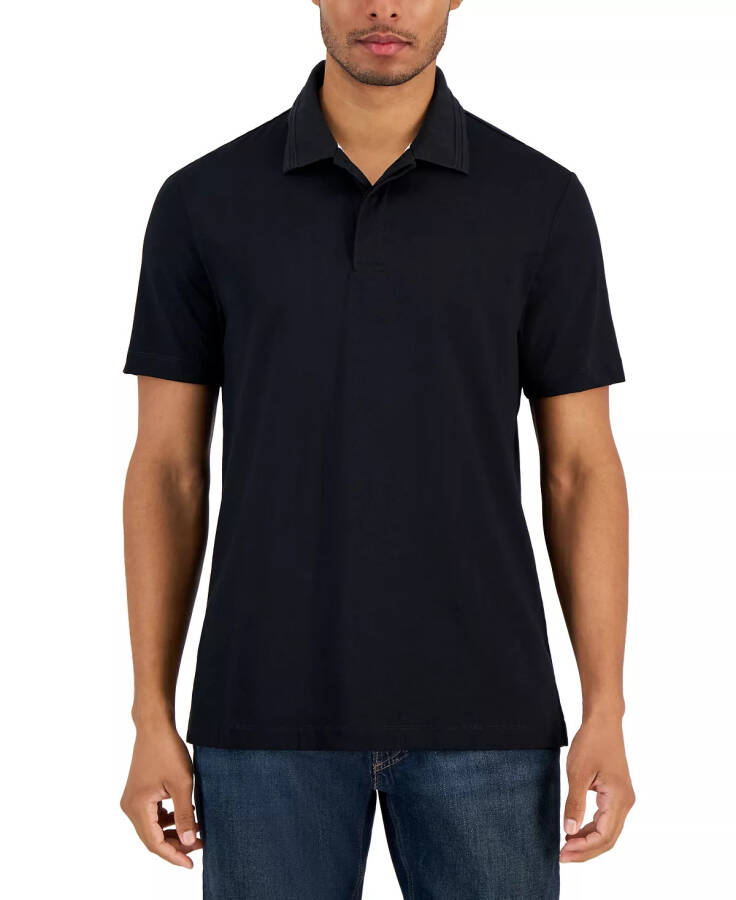 Men's Regular-Fit Mercerized Polo Shirt, Created for Modazone - Deep Black - 6