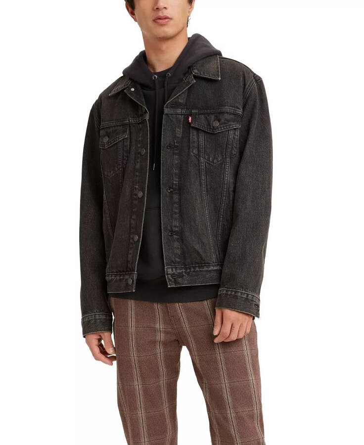 Men's Regular Fit Non-Stretch Denim Trucker Jacket Blow Away - 1