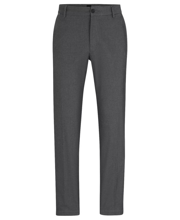 Men's Regular-Fit Patterned Trousers Dark Blue - 4