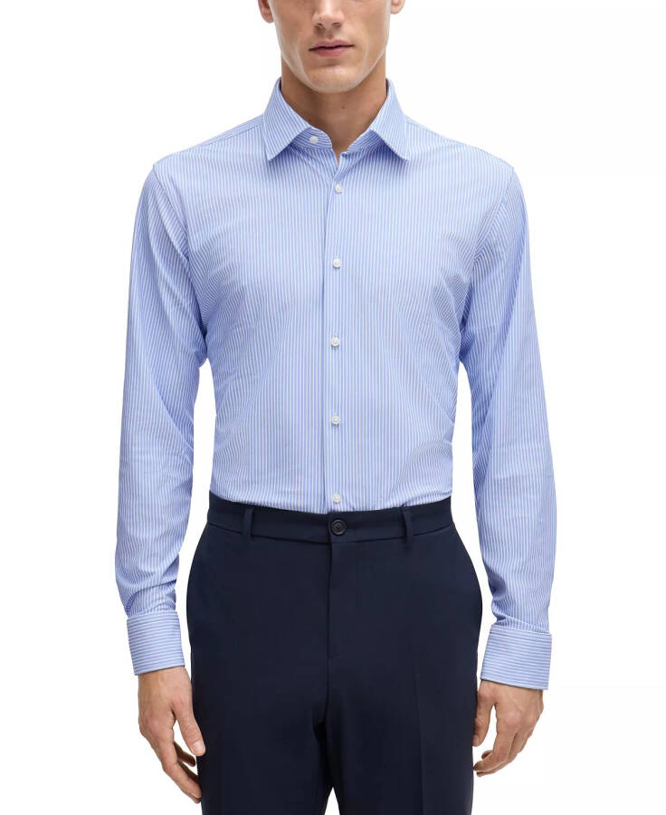 Men's Regular-Fit Performance Dress Shirt Light/Pastel Blue - 1