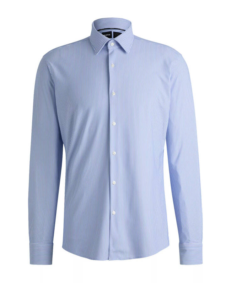 Men's Regular-Fit Performance Dress Shirt Light/Pastel Blue - 4