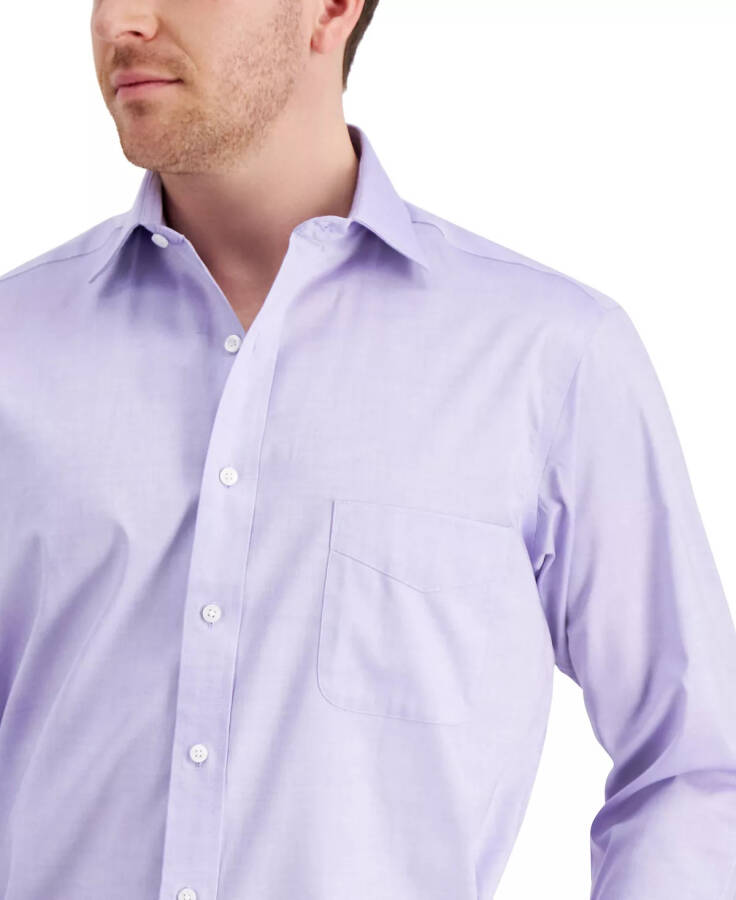 Men's Regular Fit Pinpoint Dress Shirt, Created for Macy's Lavender - 2