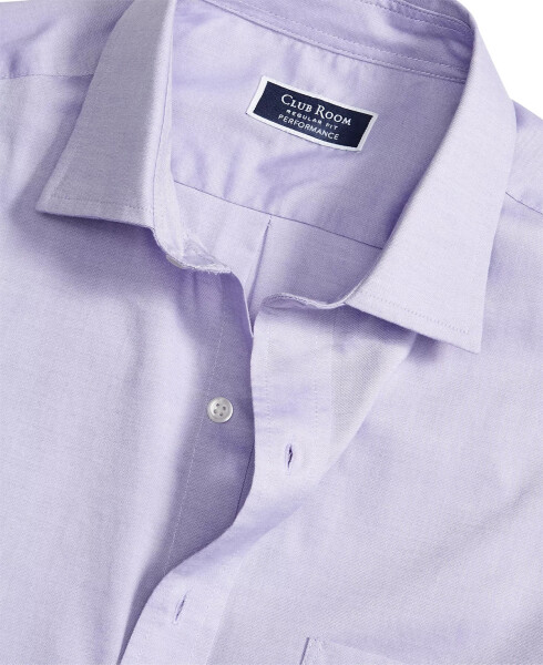 Men's Regular Fit Pinpoint Dress Shirt, Created for Macy's Lavender - 4