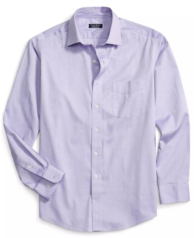 Men's Regular Fit Pinpoint Dress Shirt, Created for Macy's Lavender - 6