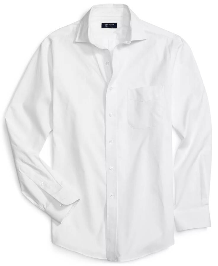 Men's Regular Fit Pinpoint Dress Shirt, Created for Macy's White - 6