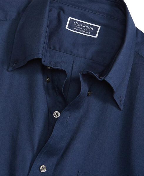 Men's Regular Fit Pinpoint Dress Shirt, Created for Modazone Deep Ocean - 4