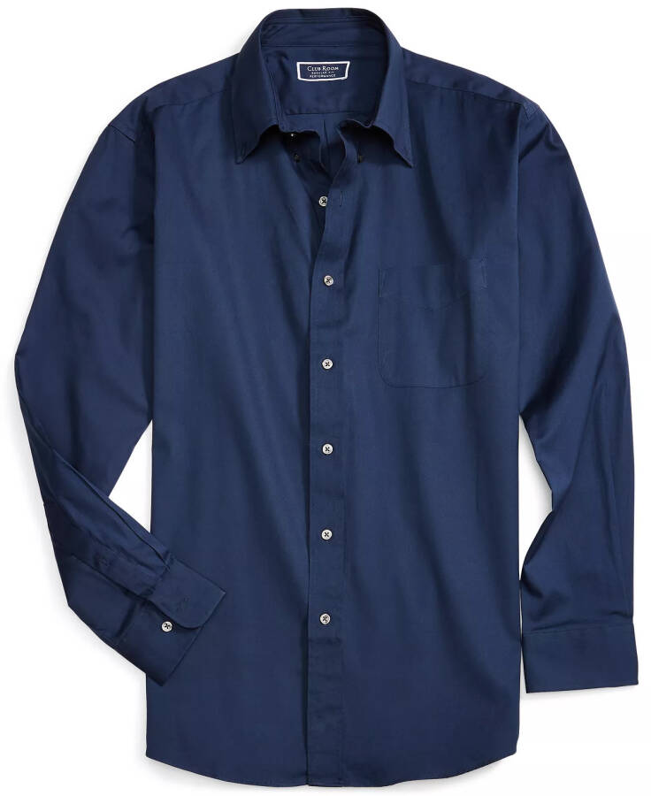 Men's Regular Fit Pinpoint Dress Shirt, Created for Modazone Deep Ocean - 6