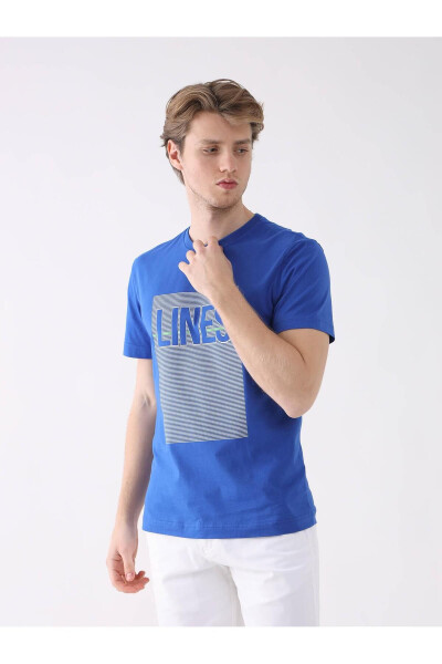 Men's regular fit, printed, crew neck T-shirt. - 2