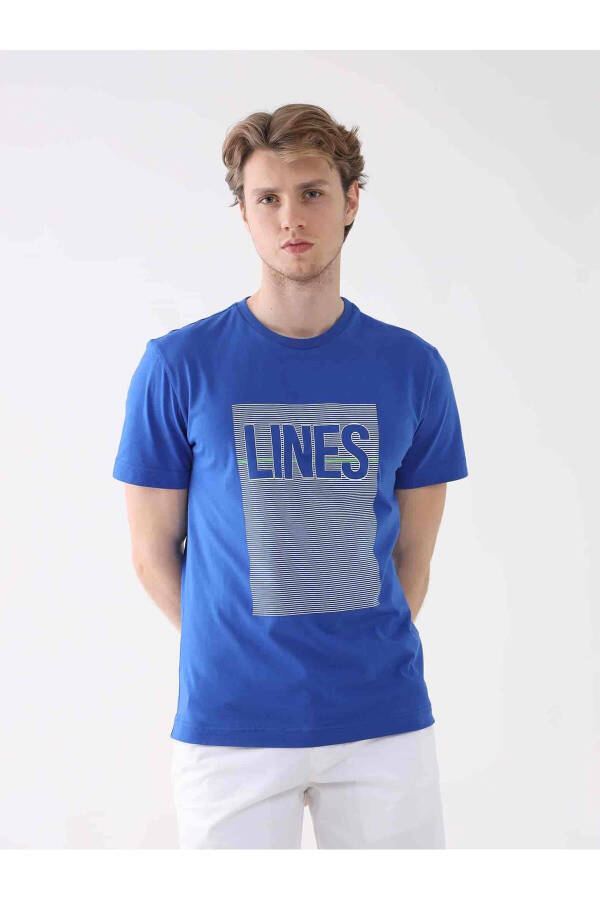 Men's regular fit, printed, crew neck T-shirt. - 3