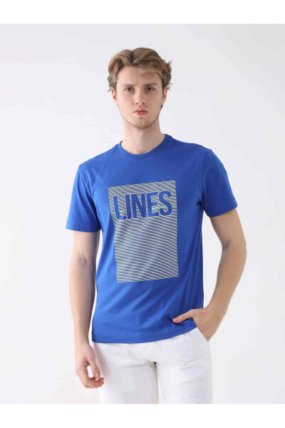 Men's regular fit, printed, crew neck T-shirt. - 4