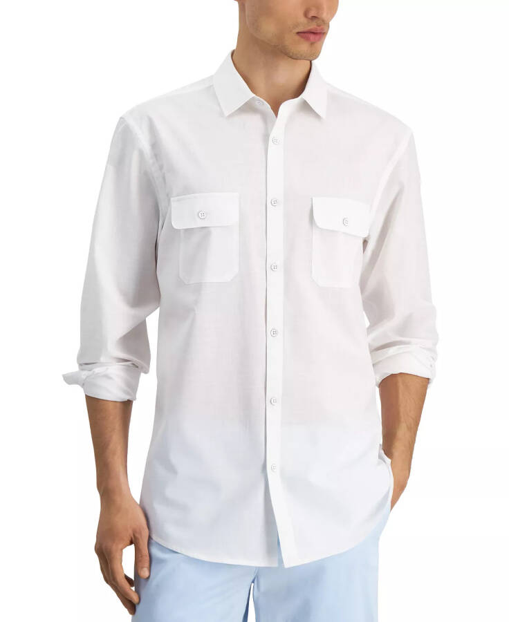 Men's Regular-Fit Solid Shirt, Created for Modazone Bright White - 1