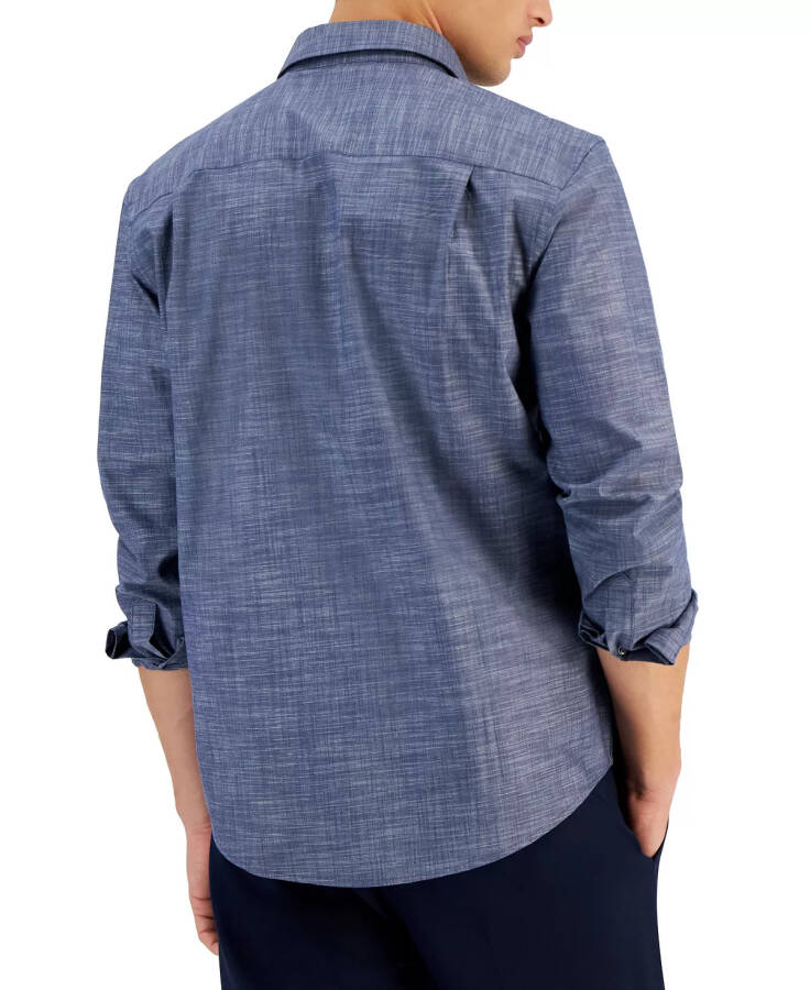 Men's Regular-Fit Solid Shirt, Created for Modazone Dress Blue - 2