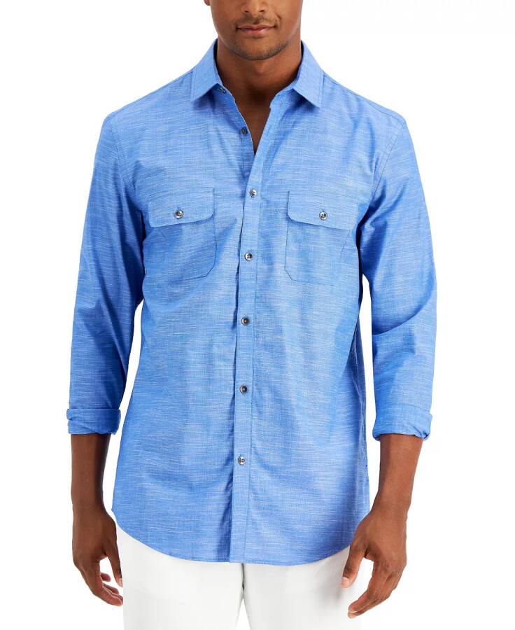 Men's Regular-Fit Solid Shirt, Created for Modazone Elevate - 1