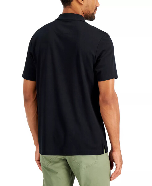 Men's Regular-Fit Solid Supima Blend Cotton Polo Shirt, Created for Modazone Black On Black - 2