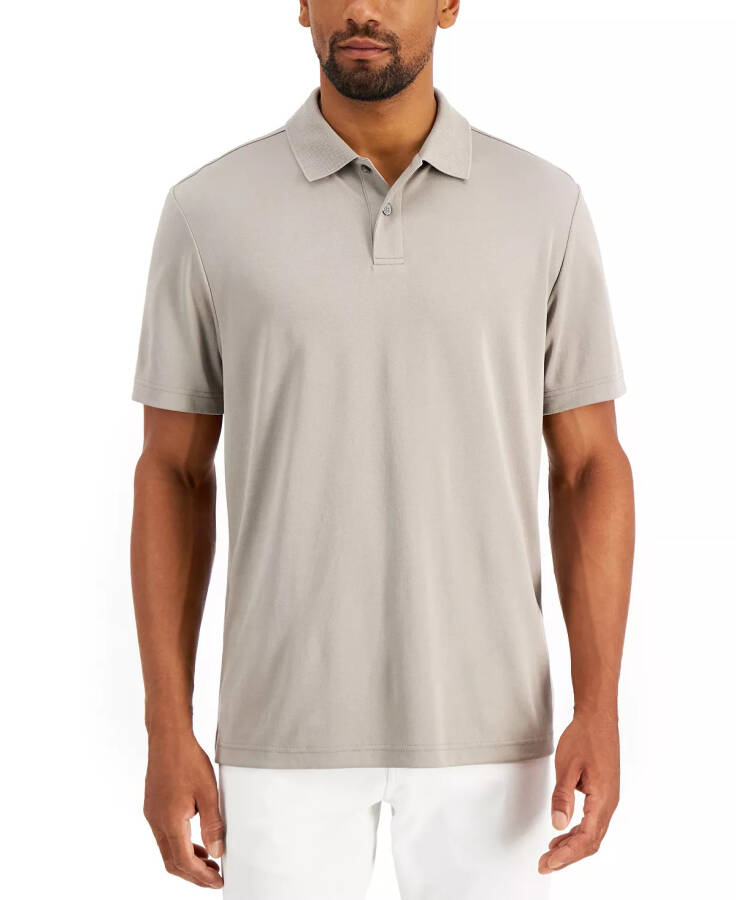 Men's Regular-Fit Solid Supima Blend Cotton Polo Shirt, Created for Modazone City Taupe - 1