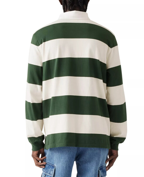 Men's Relaxed-Fit Long Sleeve Striped Rugby Shirt Kieren Str - 2