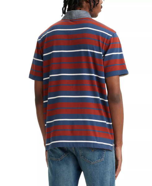 Men's Relaxed-Fit Short Sleeve Striped Rugby Shirt Quinton St - 3