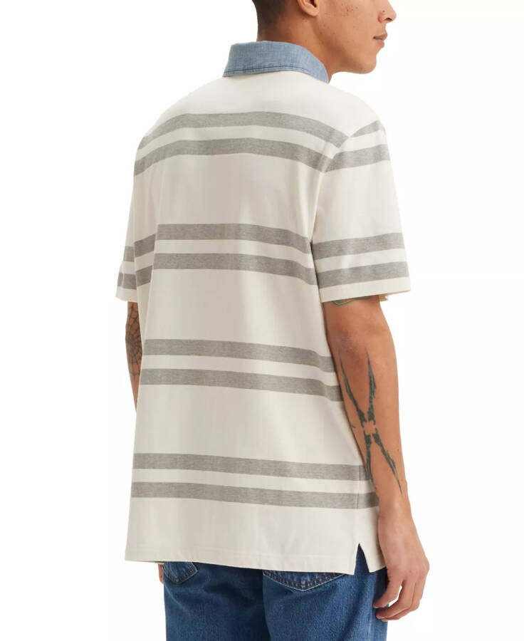 Men's Relaxed-Fit Short Sleeve Striped Rugby Shirt Timmothy S - 2