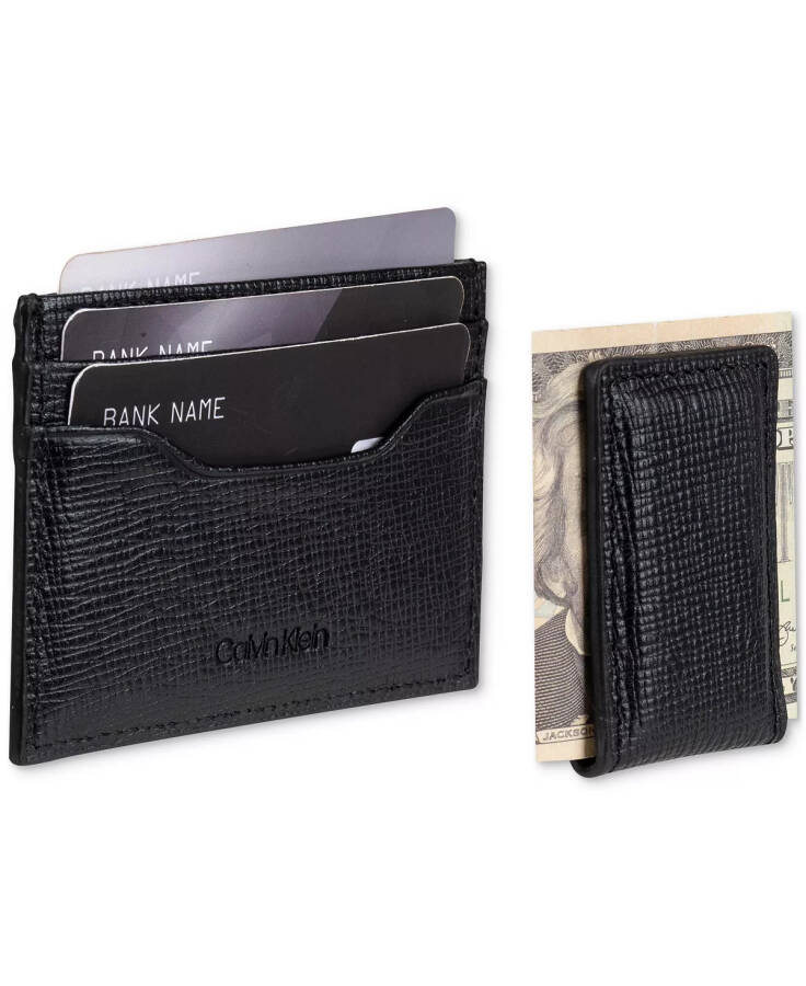 Men's RFID Card Case & Money Clip Black - 5