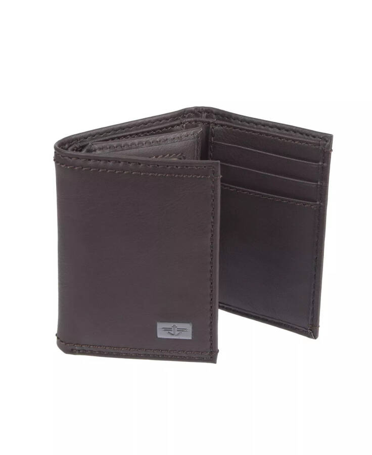 Men's RFID Extra Capacity Trifold Brown Wallet - 2