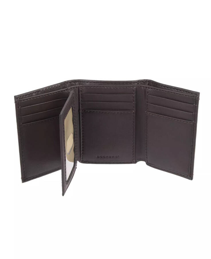 Men's RFID Extra Capacity Trifold Brown Wallet - 3