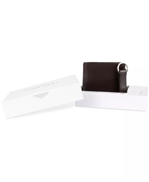 Men's RFID Slimfold Wallet & Key Fob Set Brown - 11