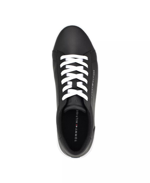 Men's Ribby Lace Up Fashion Sneakers Black, White - 9