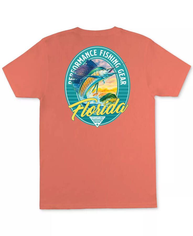 Men's Richter Short-Sleeve Florida Graphic T-Shirt Bright Peach - 1