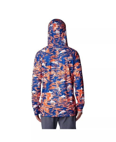 Men's Royal Florida Gators PFG Terminal Tackle Omni-Shade Rippled Long Sleeve Hooded T-shirt Royal - 2