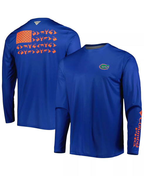 Men's Royal Florida Gators Terminal Shot Omni-Shade Omni-Wick Long Sleeve T-shirt Royal - 1