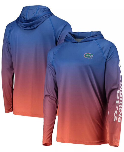 Men's Royal Florida Gators Terminal Tackle Omni-Shade UPF 50 Long Sleeve Hooded T-shirt Royal - 1