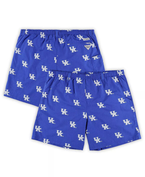 Men's Royal Kentucky Wildcats Big and Tall Backcast II Allover Print Logo Omni-Shade Shorts Royal - 1