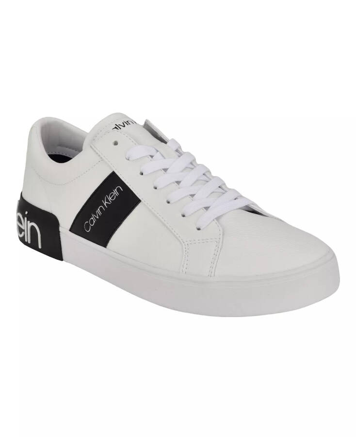 Men's Roydan Round Toe Lace-Up Sneakers White, Black - 1