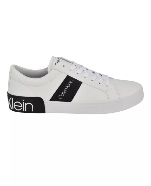 Men's Roydan Round Toe Lace-Up Sneakers White, Black - 2