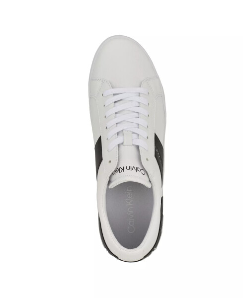 Men's Roydan Round Toe Lace-Up Sneakers White, Black - 4