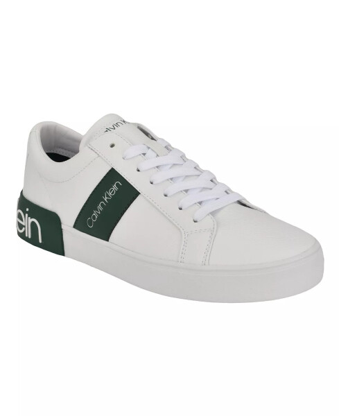 Men's Roydan Round Toe Lace-Up Sneakers White, Green - 1