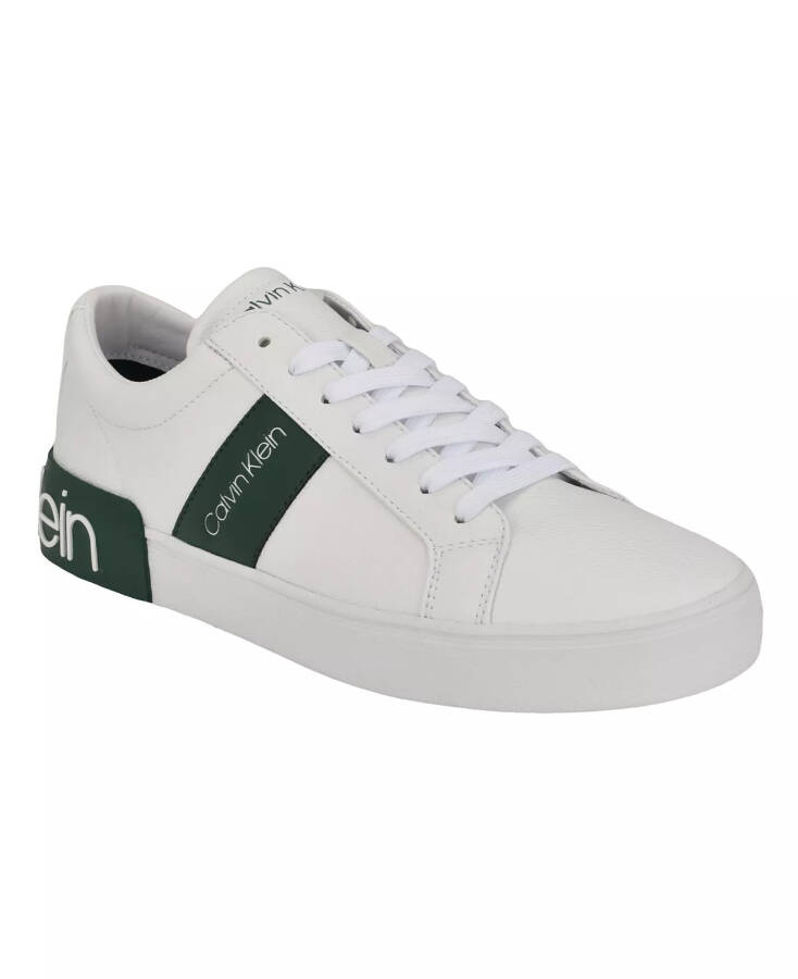 Men's Roydan Round Toe Lace-Up Sneakers White, Green - 1