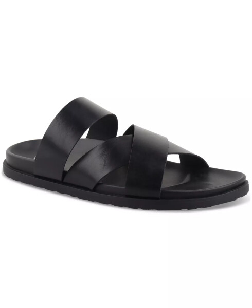 Men's Santiago Slip-On Strap Sandals, Created for Modazone Black - 1