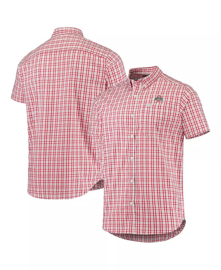 Men's Scarlet Ohio State Buckeyes Rapid Rivers Logo Button-Down Shirt Scarlet - 1