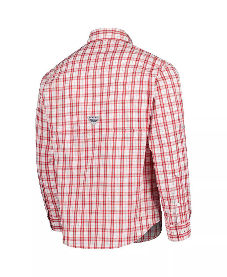 Men's Scarlet Ohio State Buckeyes Super Tamiami Omni-Wick Long Sleeve Button-Down Shirt Scarlet - 3