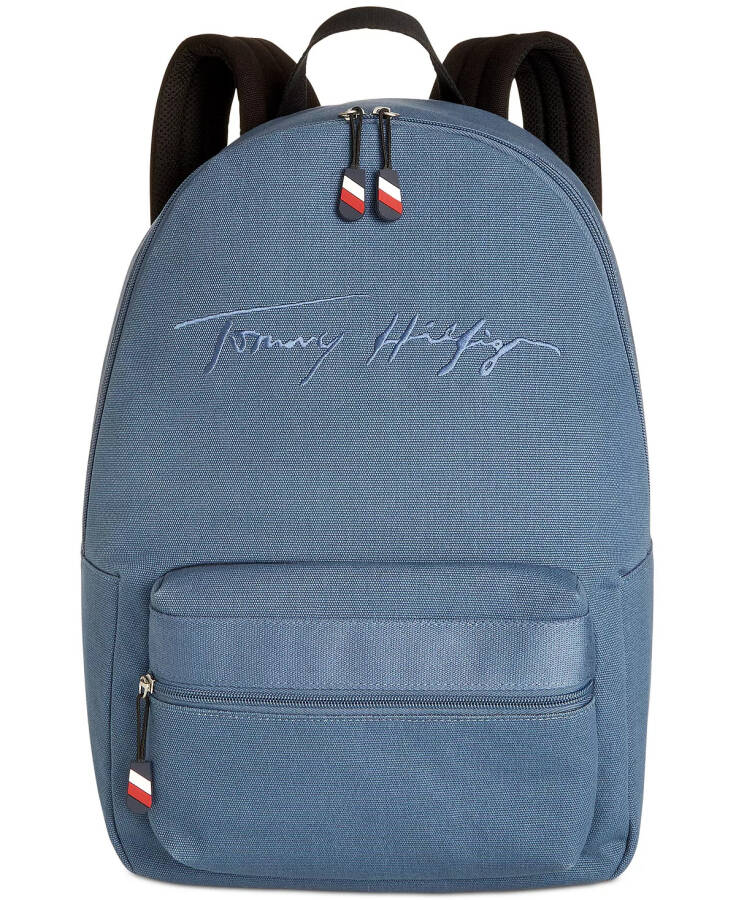 Men's Sean Signature Canvas Backpack Charcoal Blue - 5