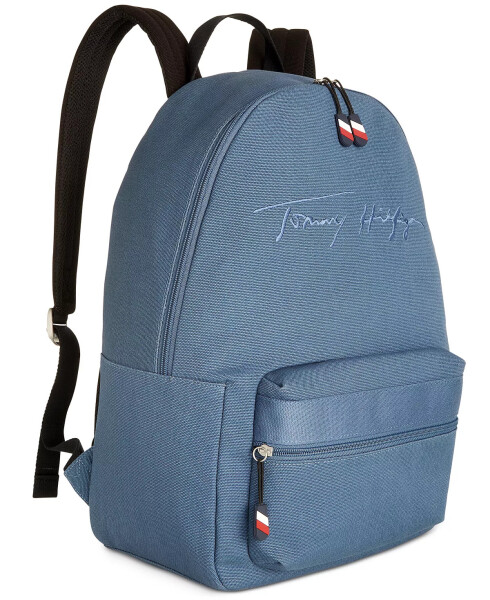 Men's Sean Signature Canvas Backpack Charcoal Blue - 8