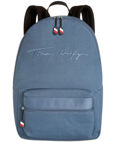 Men's Sean Signature Canvas Backpack Charcoal Blue - 1