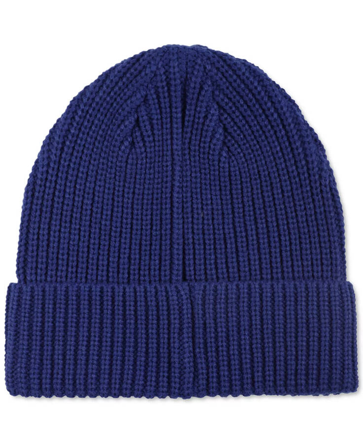 Men's Shaker Cuff Hat Beanie with Ghost Patch Bold Blue - 6