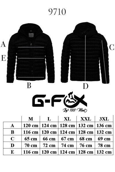 Men's Short Detachable Hooded Padded Water Repellent Classic Puffer Jacket 9710 - 5