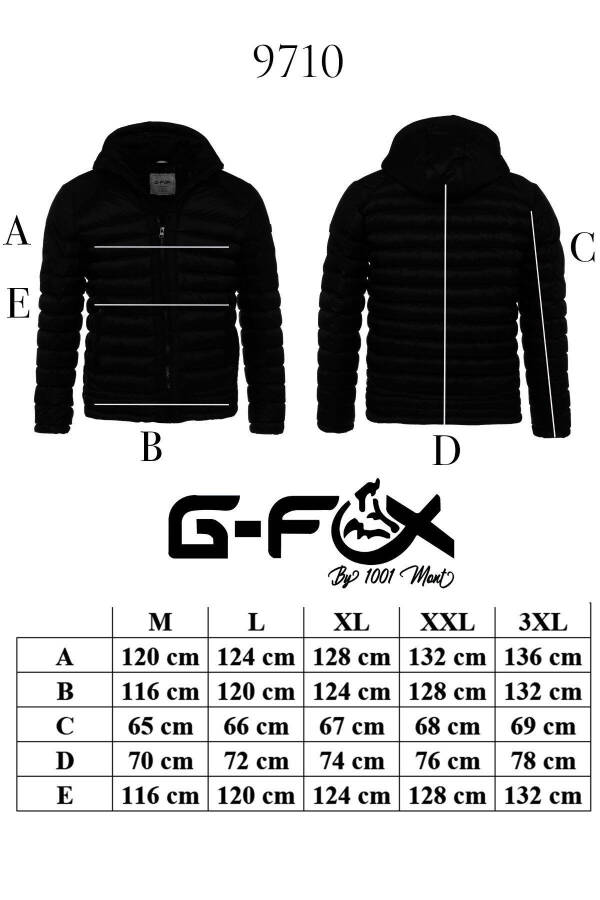 Men's Short Detachable Hooded Padded Water Repellent Classic Puffer Jacket 9710 - 5